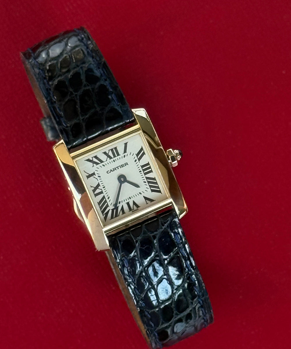 Cartier - Tank Française - W51012Q4 - 25 x 30 mm - top condition full set