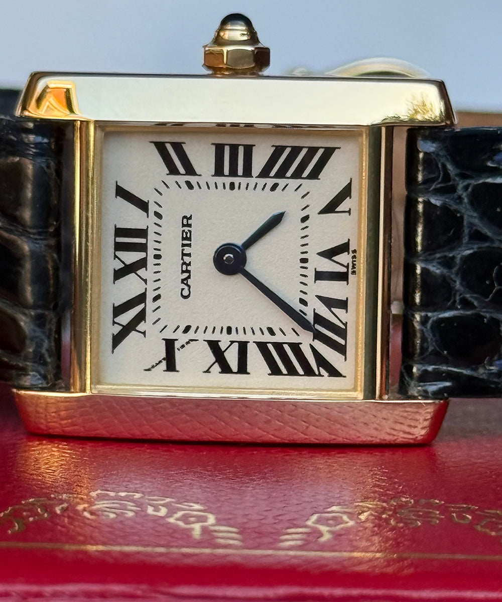 Cartier - Tank Française - W51012Q4 - 25 x 30 mm - top condition full set