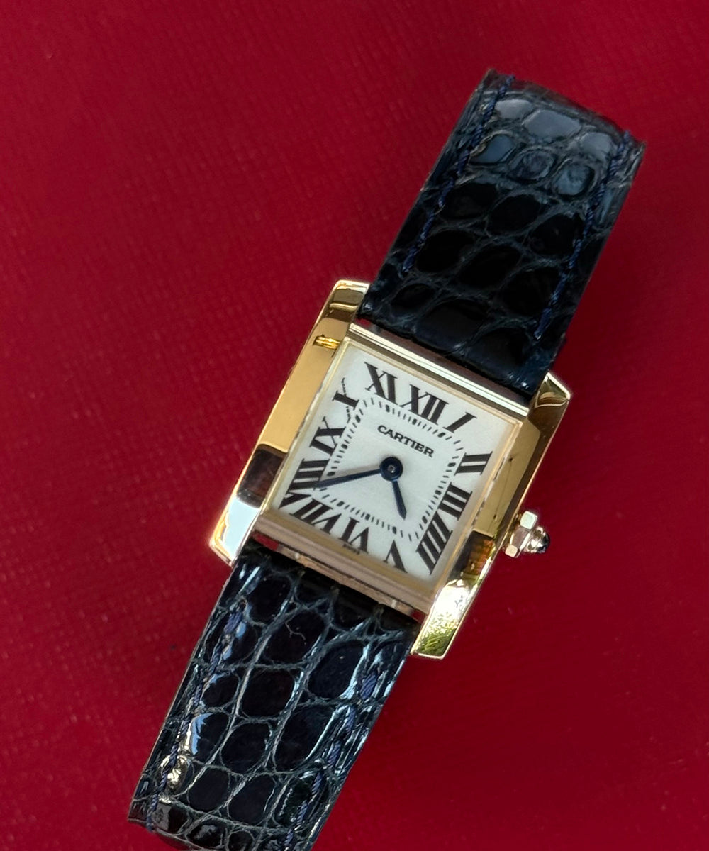 Cartier - Tank Française - W51012Q4 - 25 x 30 mm - top condition full set