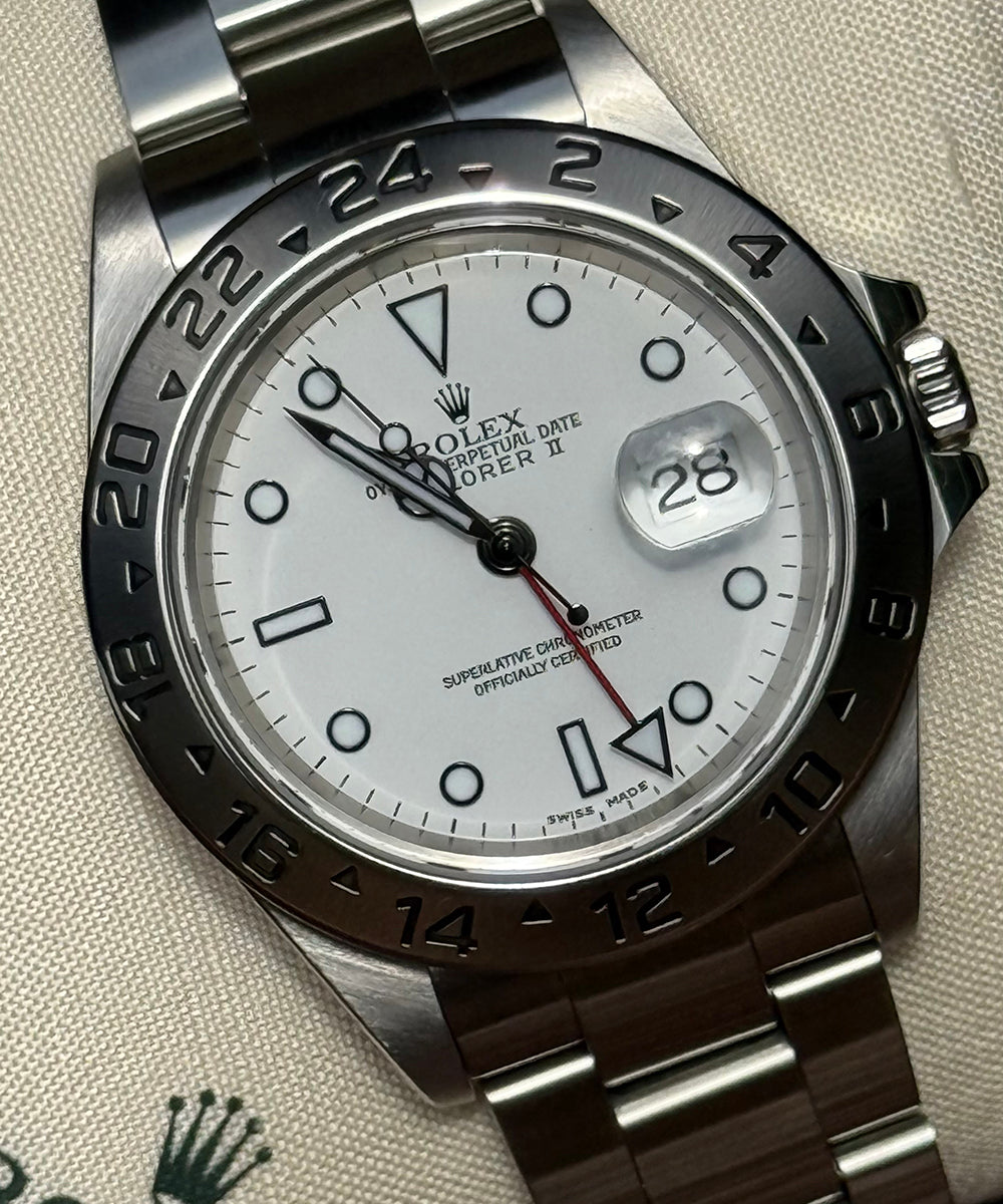 Rolex - Explorer II Polar - 40 mm – Solid End Links, Superluminova