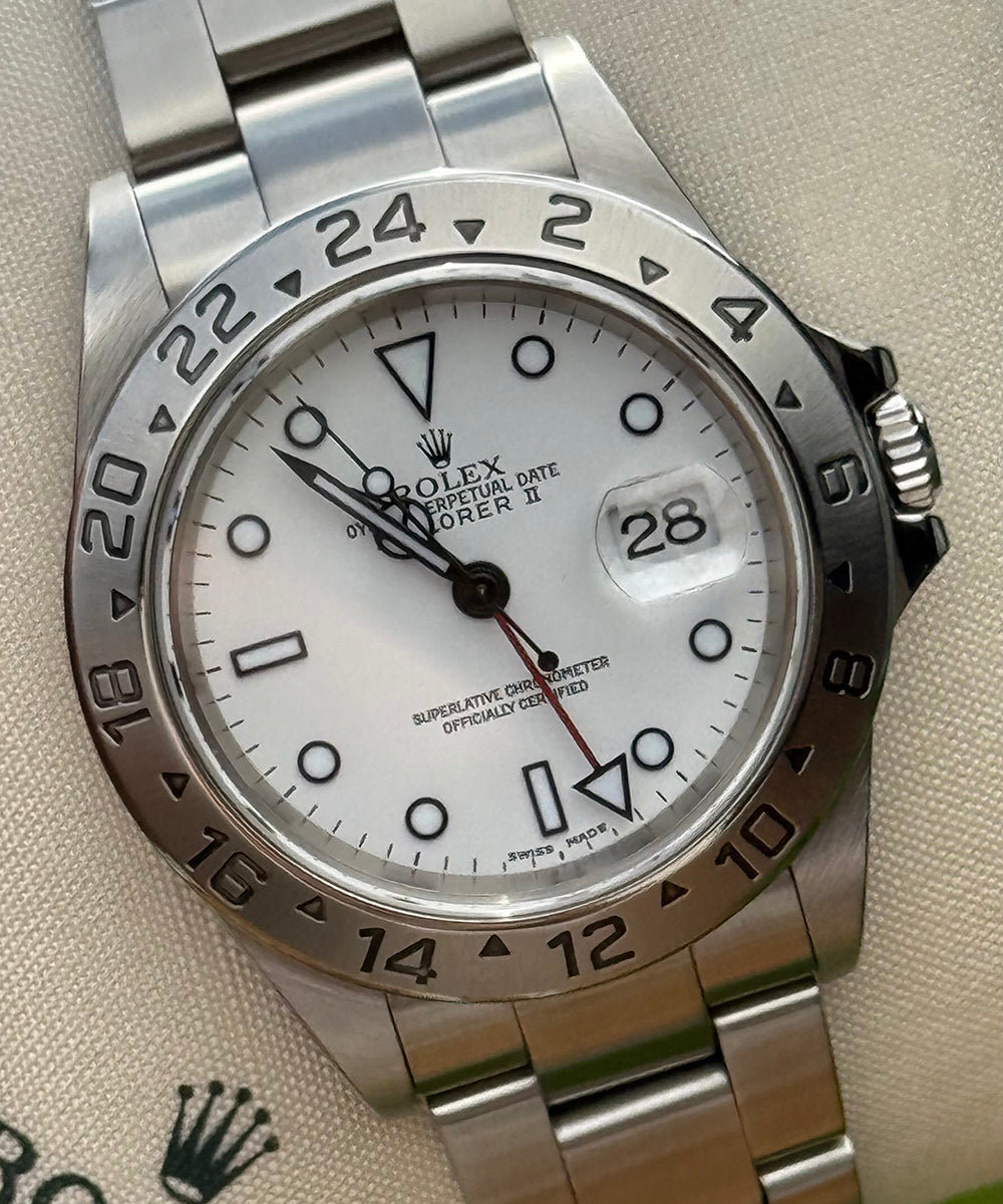 Rolex - Explorer II Polar - 40 mm – Solid End Links, Superluminova