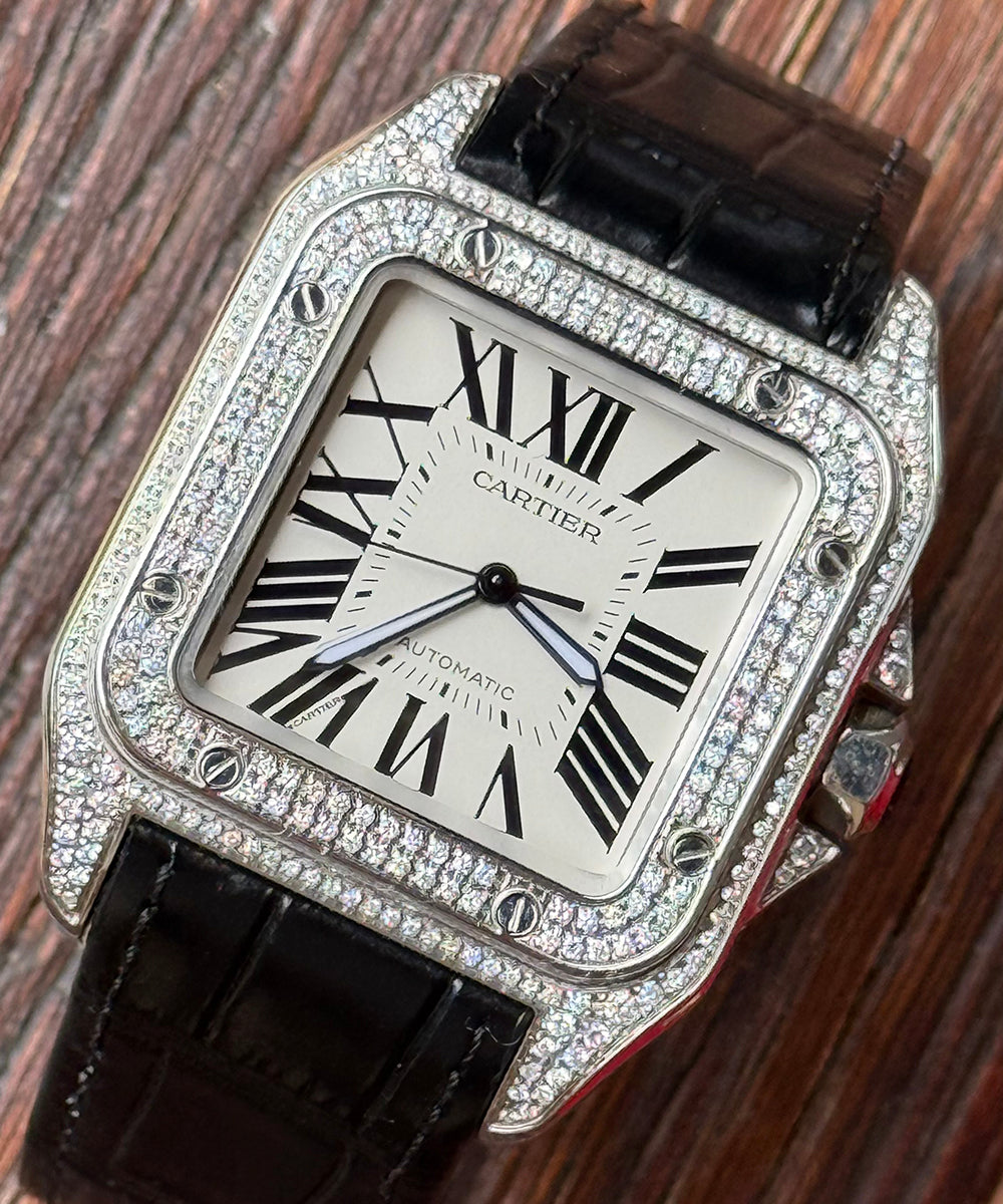 Cartier - Santos 100 XL - 2656 (Santos Diamond) - 38 x 51 mm