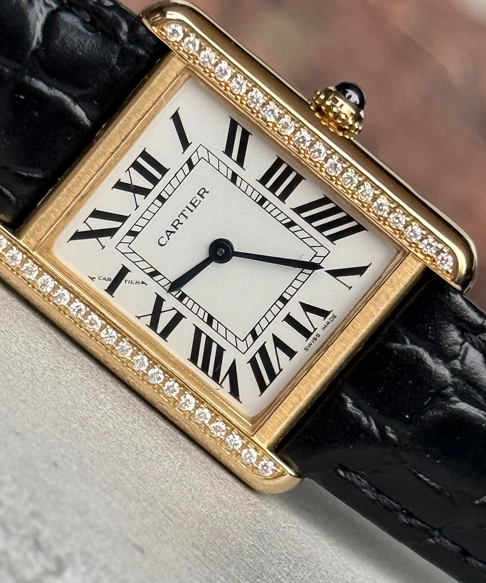 Cartier - Tank Solo - 3168 - 24 x 31 mm - Diamond Setting