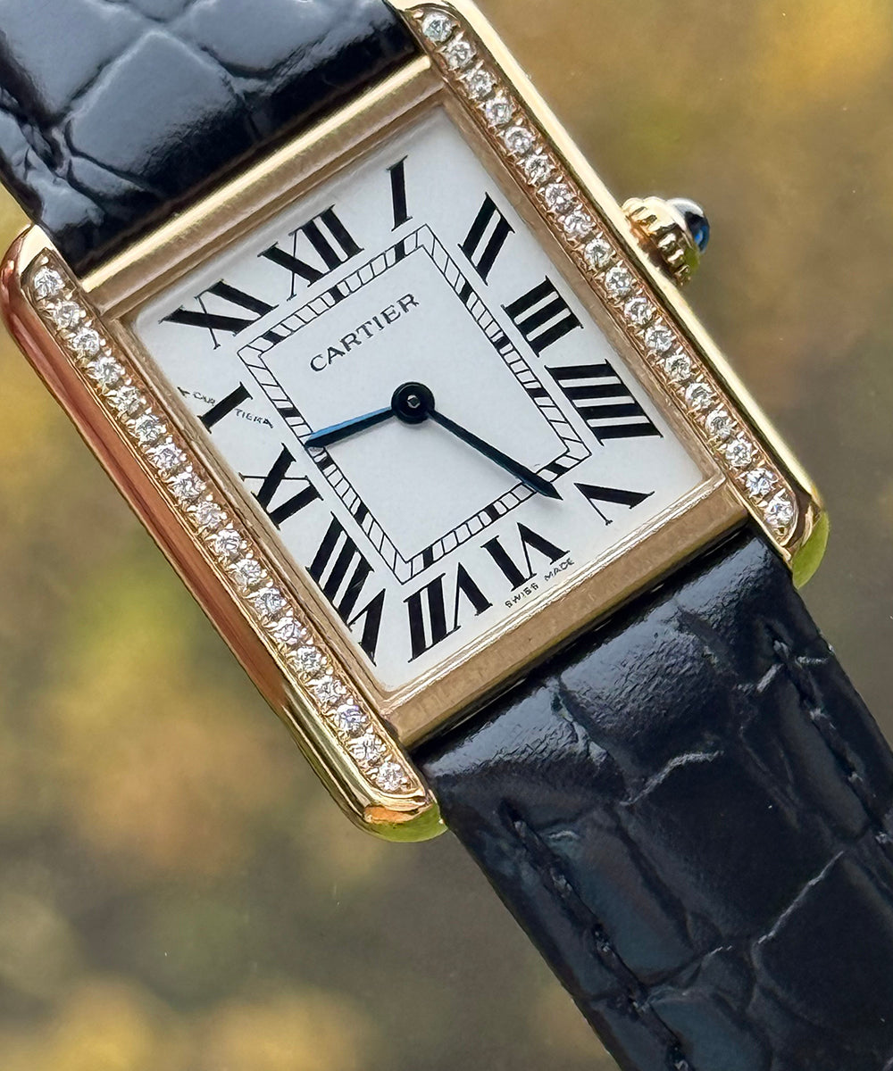 Cartier - Tank Solo - 3168 - 24 x 31 mm - Diamond Setting