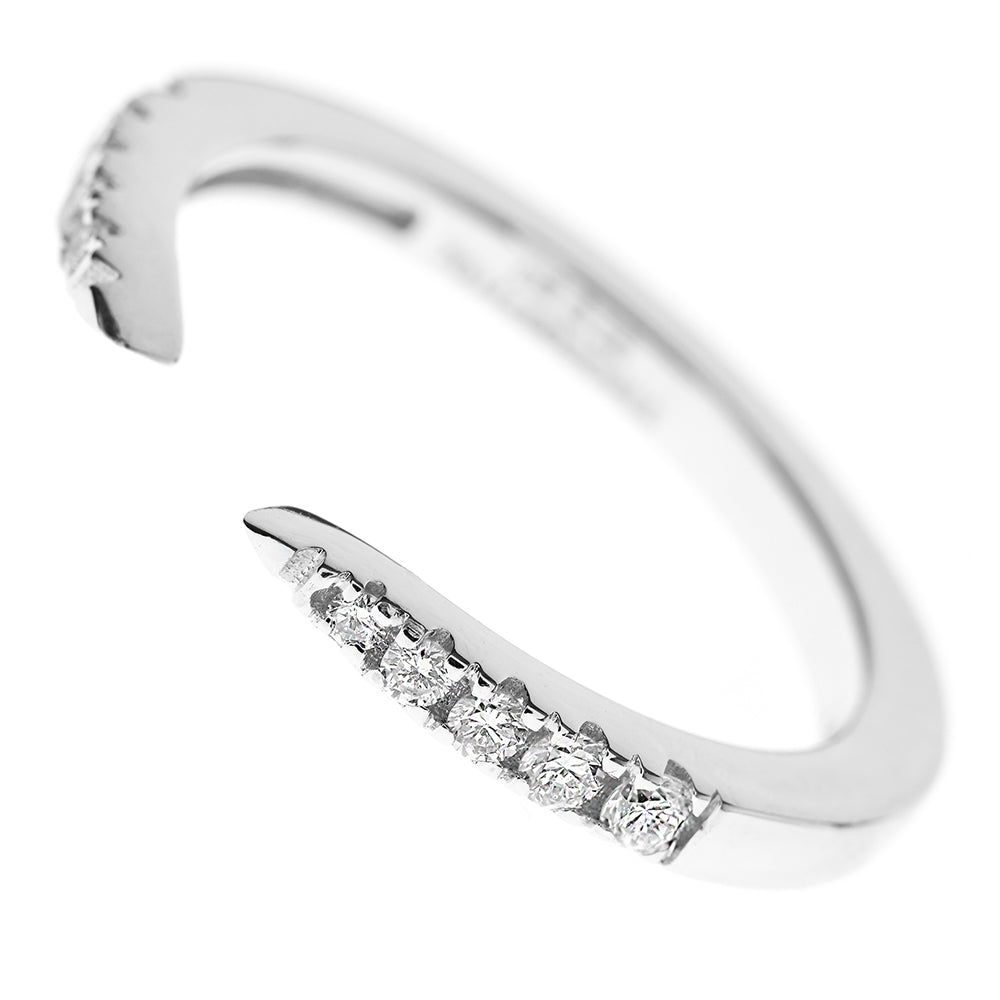 Diamantring Halbmond, 0,16ct, Diamond Ring