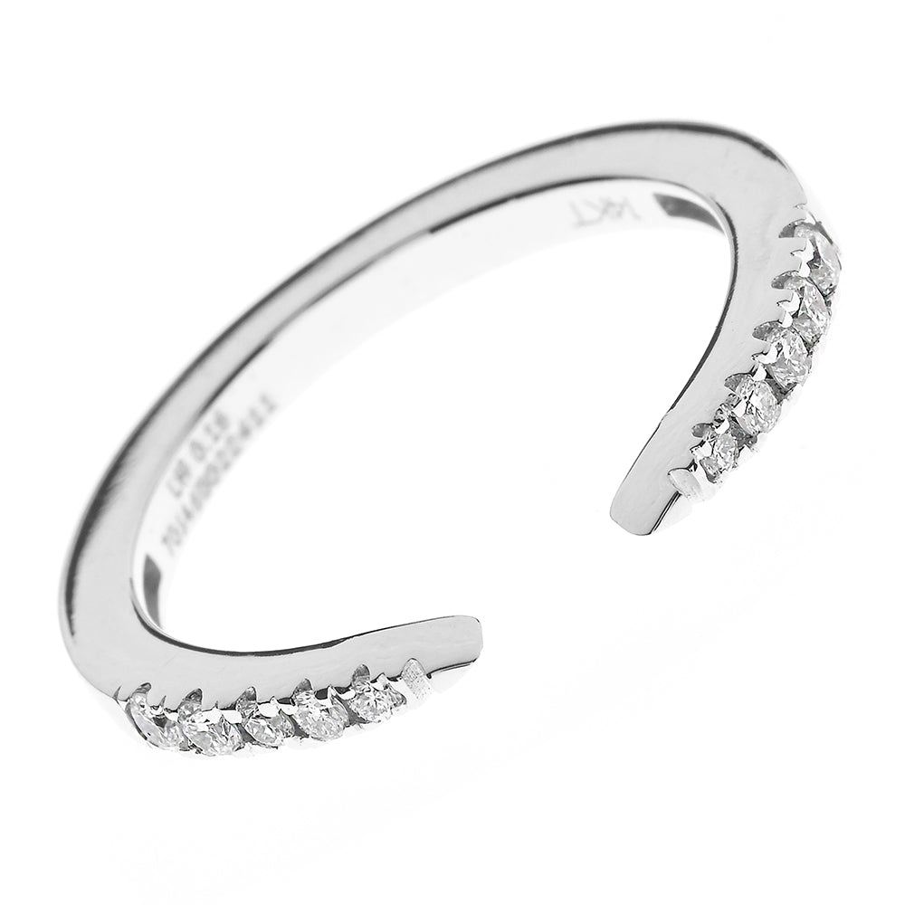 Diamantring Halbmond, 0,16ct, Diamond Ring