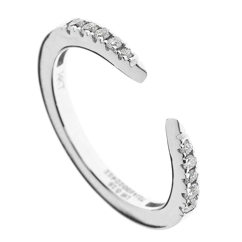 Diamantring Halbmond, 0,16ct, Diamond Ring