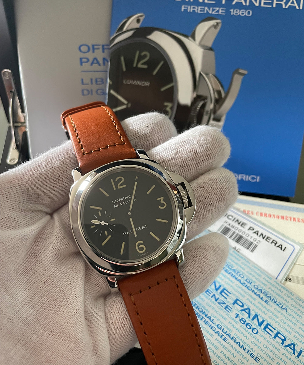 Panerai Luminor Marina - PAM 00001 - 44mm - 1999 - inkl. Original Papiere & Box