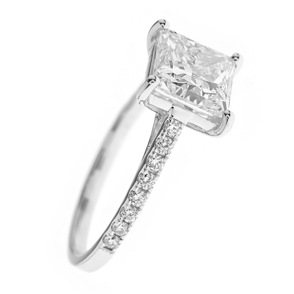 Diamant Verlobungsring Princess Cut, 3,0ct, Engagement Ring