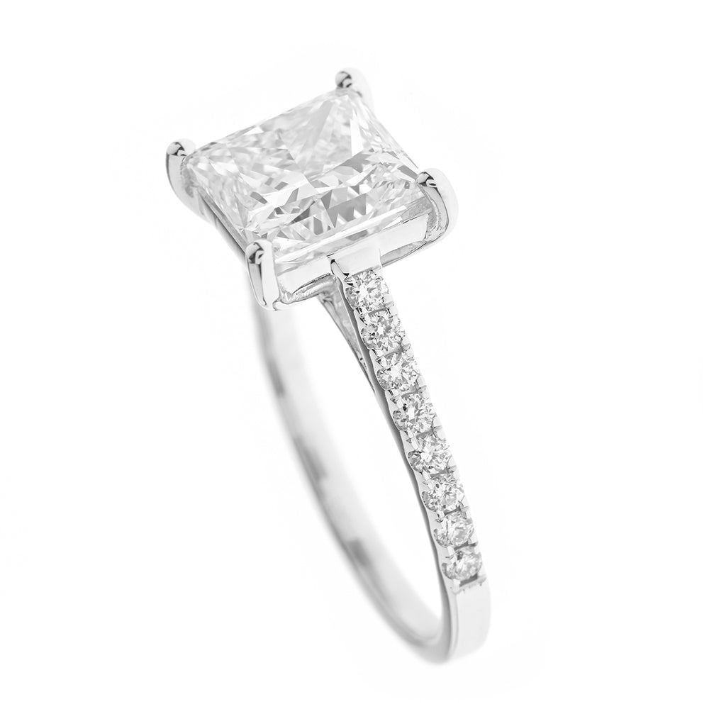 Diamant Verlobungsring Princess Cut, 3,0ct, Engagement Ring