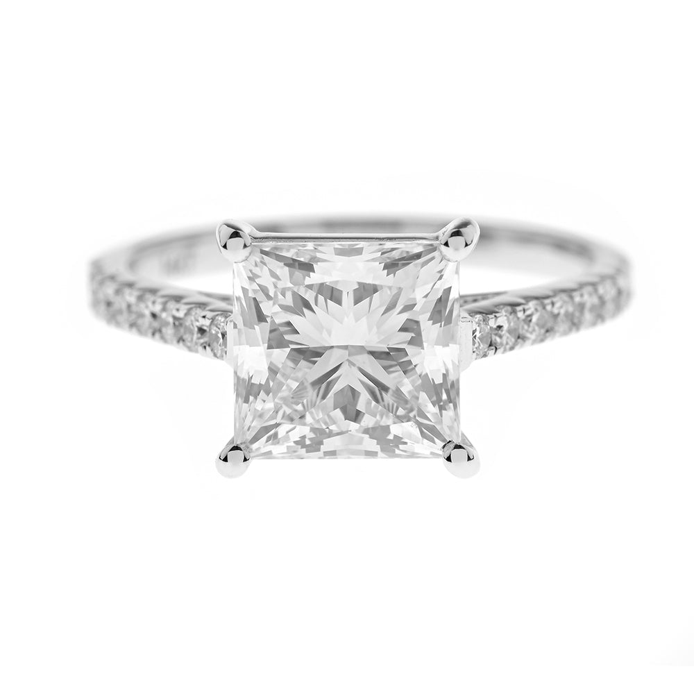 Diamant Verlobungsring Princess Cut, 3,0ct, Engagement Ring