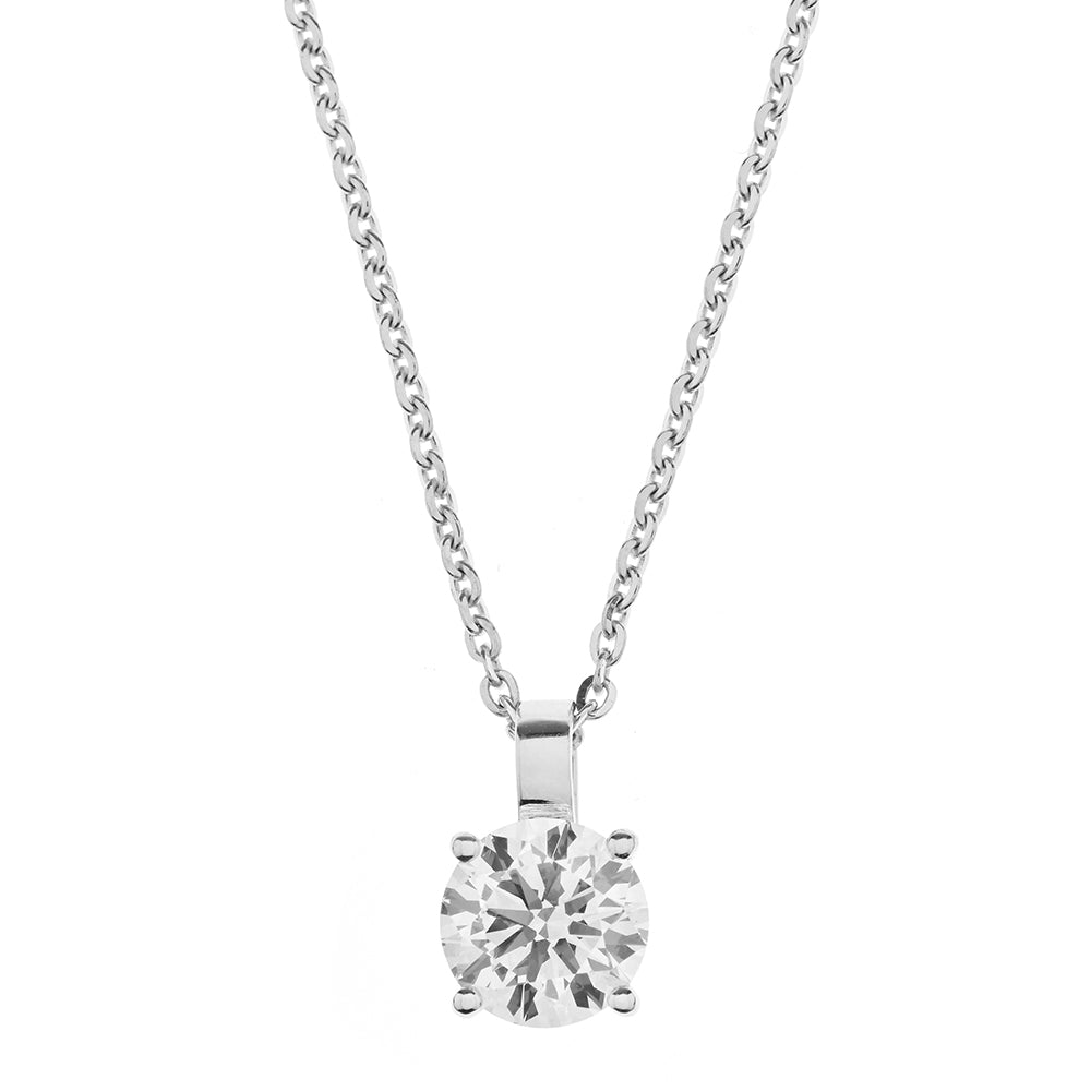 Solitaire Diamant Pendant, Halskette, 2ct