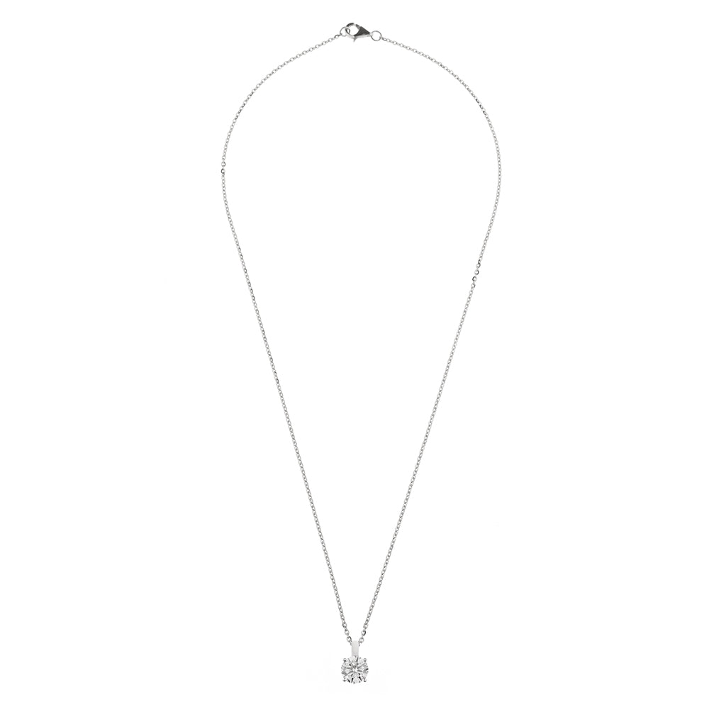 Solitaire Diamant Pendant, Halskette, 2ct